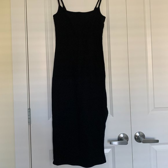 Black Abercrombie & Fitch Bodycon Dress with Slit - Picture 1 of 2